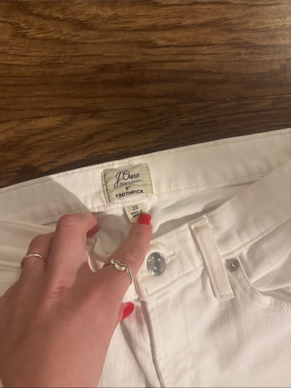 Jcrew white jeans size 25 - Picture 2 of 3